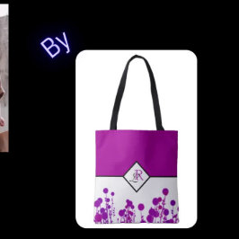 エレガンス開花パーソナライズされた：モノグラムトート トートバッグ