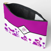 エレガンス開花パーソナライズされた:モノグラム アクセサリーポーチ (見開き)