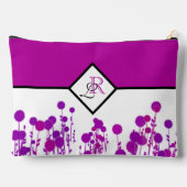 エレガンス開花パーソナライズされた:モノグラム アクセサリーポーチ (裏面)