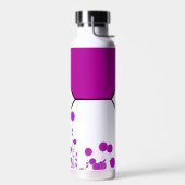 エレガンス開花パーソナライズされた：モノグラム ウォーターボトル (左面)