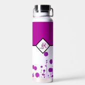 エレガンス開花パーソナライズされた：モノグラム ウォーターボトル (背面)