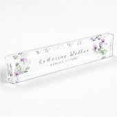 エレガンス開花パーソナライズされた» Acrylic Desk デスクネームプレート