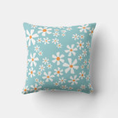 エレガンス開花:フラワー16x16装飾用クッション クッション (裏面)