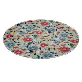 エレガンス開花:フローラヴィンテージ背景 カッティングボード (角)