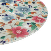 エレガンス開花:フローラヴィンテージ背景 カッティングボード (角)