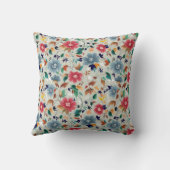 エレガンス開花:フローラヴィンテージ背景 クッション (裏面)