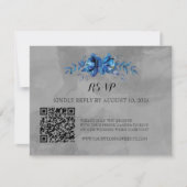 エレガンス開花: QRコードRSVP 出欠カード (正面)