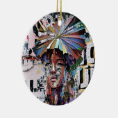 エレガンス鮮やか:カラフル女の芸術的子 セラミックオーナメント (右)