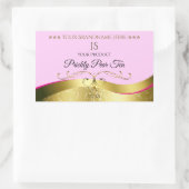 エレガンス ウェーブ ゴールド デコ ライトピンク モノグラム ラベル (バッグ)