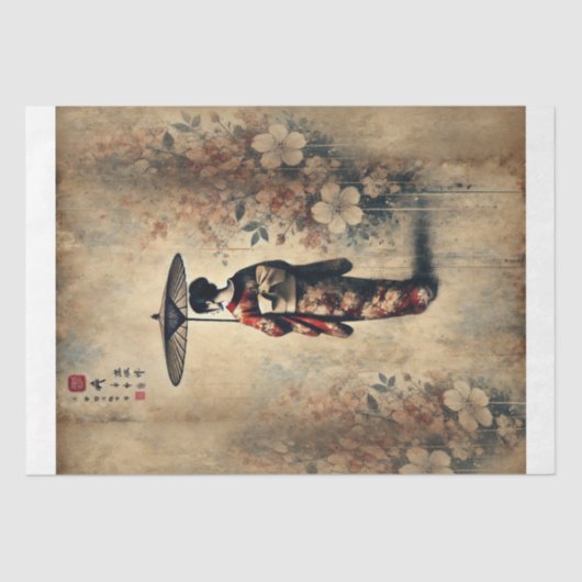 エレガンス・オブ・ザ・ゲイシャ – Decompage 薄葉紙 (正面)