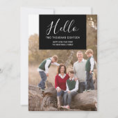 エレガンス・スクエア新年の写真カード |黒 シーズンカード (正面)