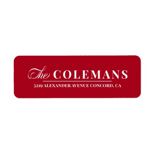 エレガンス |ファミリ名 |赤いフェスティバル ラベル (正面)