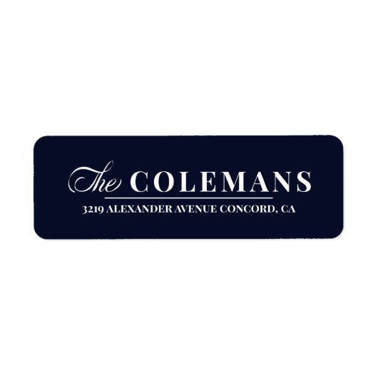 エレガンス |ファミリ名 | Stilisty Blue Holiday ラベル (正面)