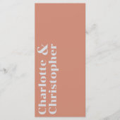 エレガンス&モダンしゃれている赤面ピンク結婚ズ メニュー (正面)