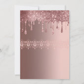 エレガンス ローズゴールド ドリップス スウィートシックスティーン 招待状 (裏面)