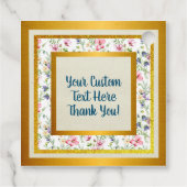 エレガンス ローズ ピンクとイエローの水彩パステル フェイバータグ (裏面)