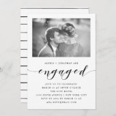 エレガンス | 婚約パーティ招待状と写真 招待状 (正面/裏面)