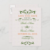 エレガンス – 日付の保存 案内ポストカード (正面/裏面)