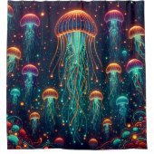 「エレガンス:水中競技放射」 シャワーカーテン (正面)