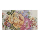 エレガンス：磁器インスパイアフローラ枕ケース 枕カバー (裏面-左)