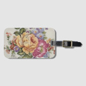 エレガンス：磁器インスパイアフローラ荷物タグ ラゲッジタグ (正面横)