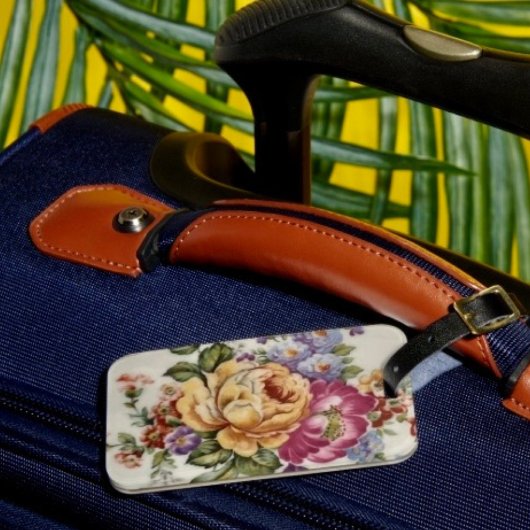 エレガンス：磁器インスパイアフローラ荷物タグ ラゲッジタグ