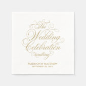 エレガンス |紙パーソナライズされたナプキン スタンダードカクテルナプキン (正面)