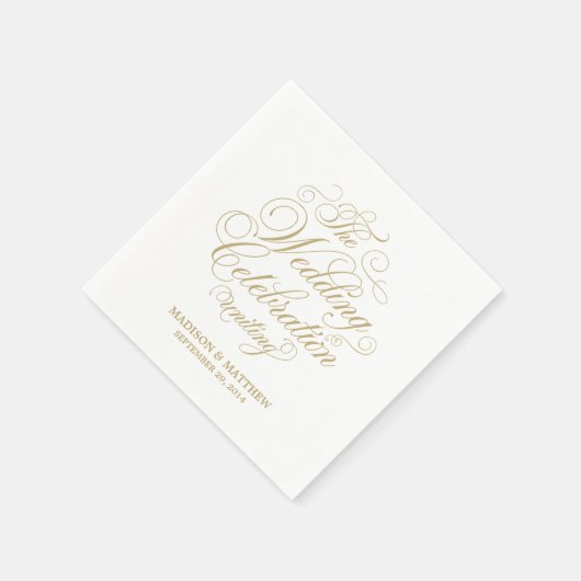 エレガンス |紙パーソナライズされたナプキン スタンダードカクテルナプキン (角)