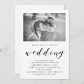 エレガンス | 結婚式招待状と写真 招待状 (正面/裏面)