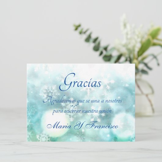 エレガンテアクアレラコポドゥニーヴタルジェタデグラシアス サンキューカード (スタンド正面)