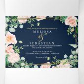 エレガンテインビタシオントリプルアズールロマリノインビタック 三つ折り招待状 (内部中)