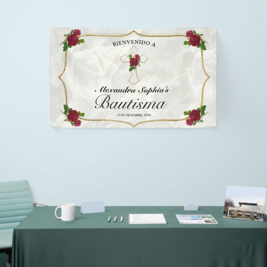 エレガンテクルスドラダロサスロハスニーニャスバウティスモ 横断幕 (トレードショー)