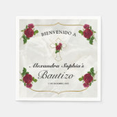 エレガンテクルスドラダロサスロハスニーニャスバウティゾ スタンダードカクテルナプキン (正面)