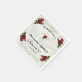 エレガンテクルスドラダロサスロハスニーニャスバウティゾ スタンダードカクテルナプキン (角)