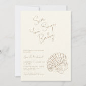 エレガンテコンチャデクラムマリーナプロントモダベビーSh 招待状 (正面)