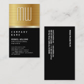 エレガンテシンプルプロフェシオンプロフェッショナル金属ブリロ 名刺 (正面/裏面)