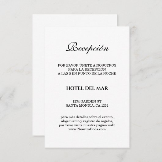 エレガンテスペインのビアンコYネグロボーダ詳細 エンクロージャーカード (正面/裏面)