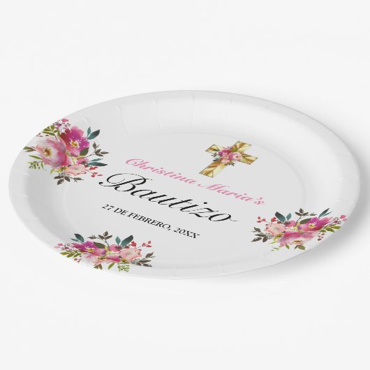 エレガンテティンタフローラバウティゾクルスデオロ ペーパープレート (アングル)