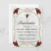 エレガンテバウティスムデベデオロロサローホ インビテーションポストカード (正面/裏面)