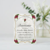 エレガンテバウティスムデベデオロロサローホ インビテーションポストカード (スタンド正面)