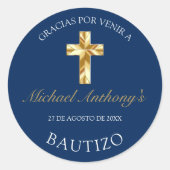 エレガンテバウティスムデベベルアズールドラドグラシアス ラウンドシール (正面)