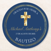 エレガンテバウティゾデベアズールドラドグラシアス ラウンドペーパーコースター (正面)