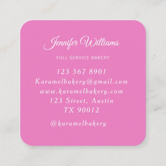 エレガンテパナデリアコンテンシリオスデアルコロサド スクエア名刺 (裏面)