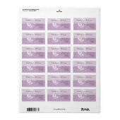 エレガンテパープル水玉模様住所 シール (フルシート)
