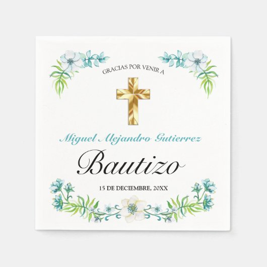 エレガンテフロレスイクルズパラニーニノバウティゾ スタンダードカクテルナプキン (正面)