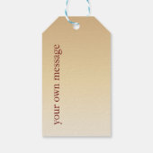 エレガンテブラックタイポグラフィメリークリスマス ギフトタグ (裏面)