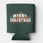 エレガンテホワイトタイポグラフィメリークリスマス 缶クーラー (裏面)