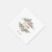 エレガンテボホパステルユーカリ スタンダードカクテルナプキン (角)