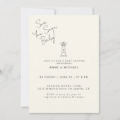 エレガンテモダオセアノベビーシャワーマールパートンベベ 招待状 (正面)