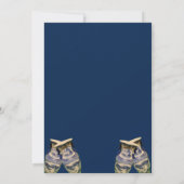 エレガンテ・ボーダen estylo chinoiserie azul y blanco 招待状 (裏面)